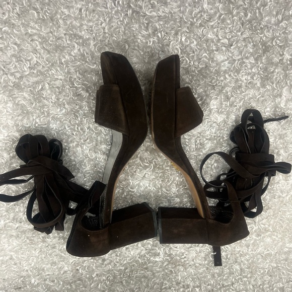 Prada brown suede platforms - Picture 6 of 12